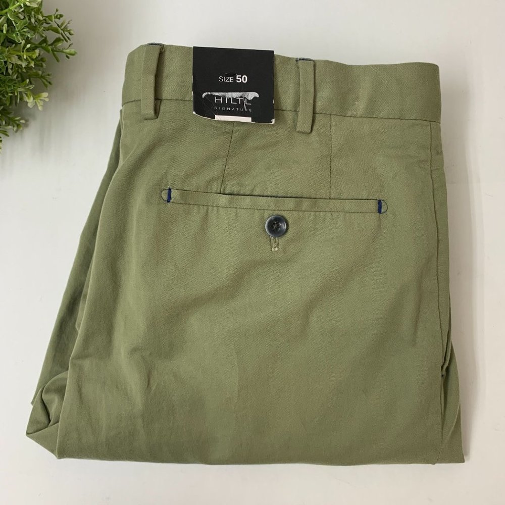 Hiltl Mens Pilo Superior Leggero Regular Fit Pants US 34/32 Olive
